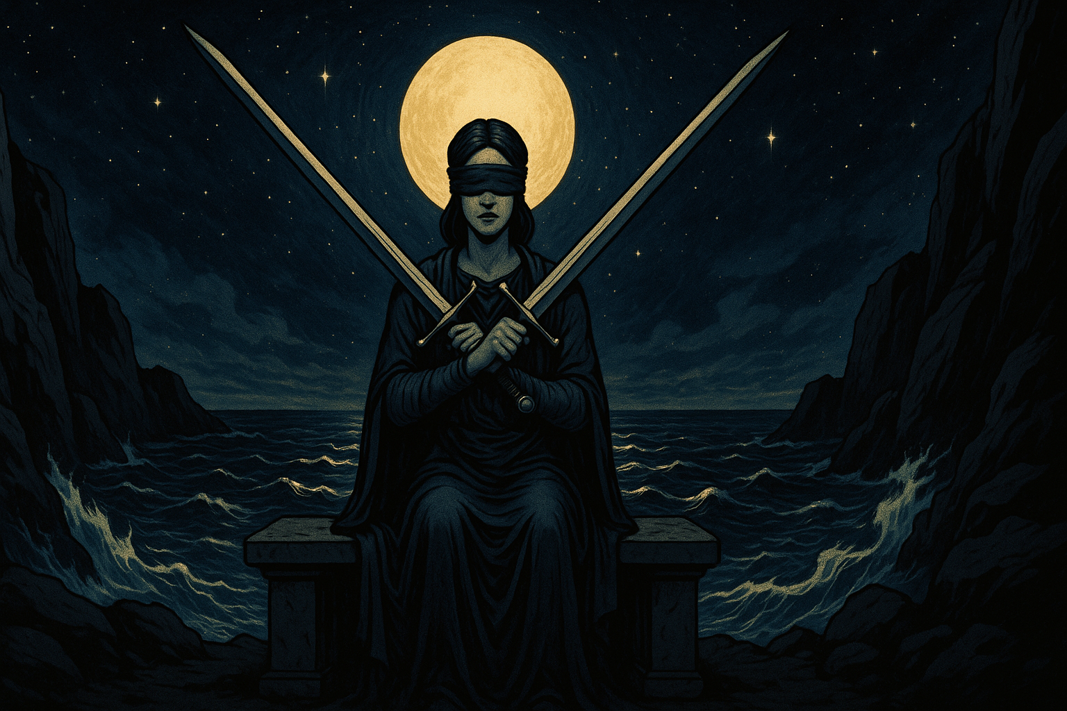Two of Swords in a Love Reading — Avoiding a Decision You Need to Make